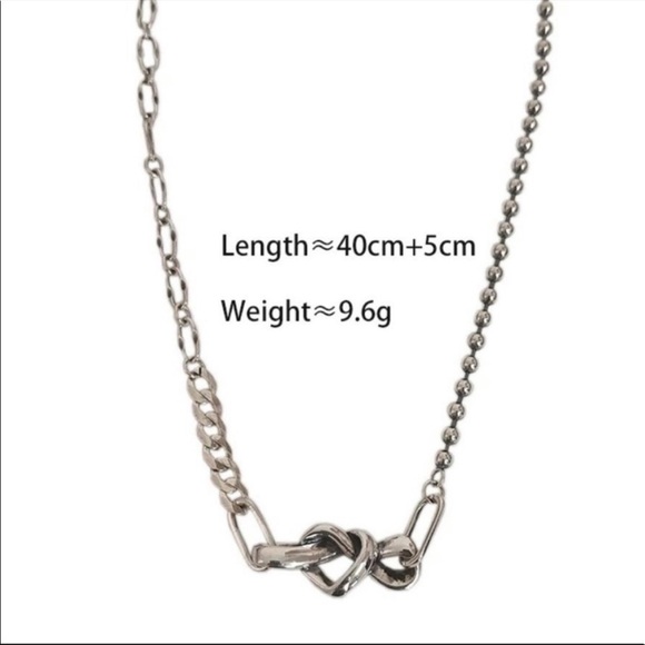 HEART 925 STERLING SILVER NECKLACE, NICE NECKLACE, CUTE NECKLACE - Picture 4 of 4